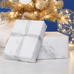 Papel De Presente Marble Branco