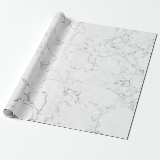 Papel De Presente Marble Branco (Desenrolado)