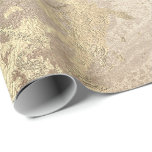 Papel De Presente Marble Champaigne Cinza Dourada Traços de Rosa<br><div class="desc">Minimalismo e elegância de acordo com as tendências reais da decoração interior. Para Muitas Ocasiões De Glam De Luxo</div>
