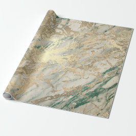 Papel De Presente Marble Champaigne Dourada Sepia - Traços de Metal 
