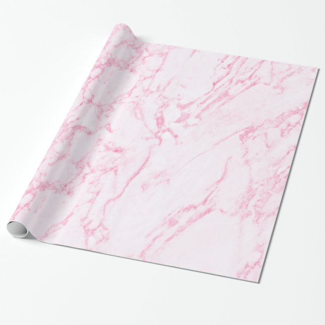 Papel De Presente Marble Rosa (Desenrolado)