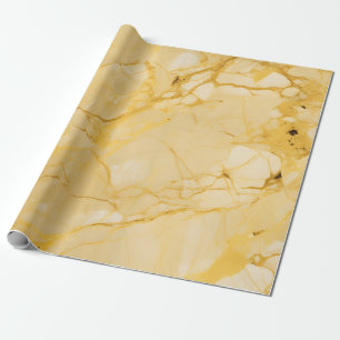 Papel De Presente Marble Yellow