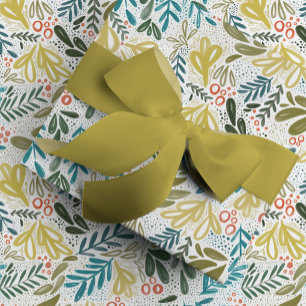 Papel De Presente Marca  Festivo Botânico
