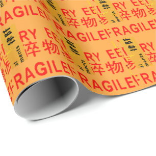 Papel De Presente Marcações FRÁGEIS em chinês e inglês