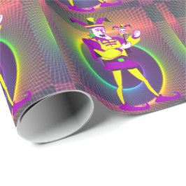 Papel De Presente Mardi Gras Carnival Jester