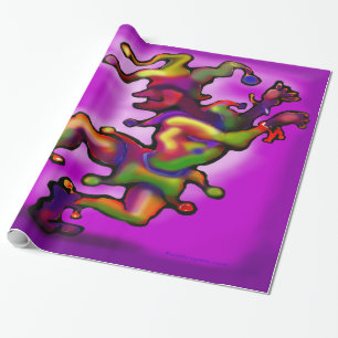 Papel De Presente Mardi Gras Jester 2x3' 60# Desdecoração de Parede