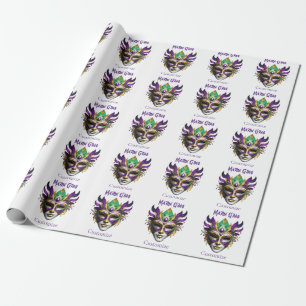 Papel De Presente Mardi Gras Mask Thunder_Cove
