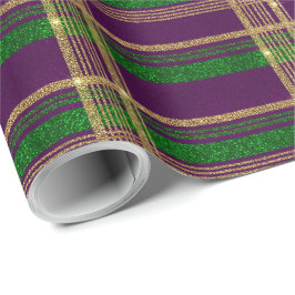 Papel De Presente Mardi Gras Plaid