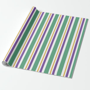 Papel De Presente Mardi Gras Stripes