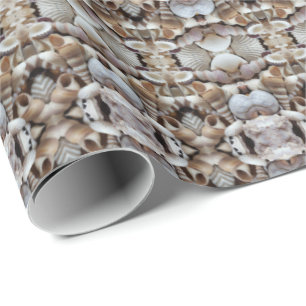 Papel De Presente Marés Tropicais Românticos Marinhos Exóticos Pr