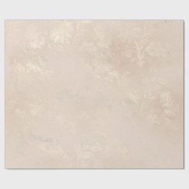 Papel De Presente Marfim e Branco Grunge Danificado Damask