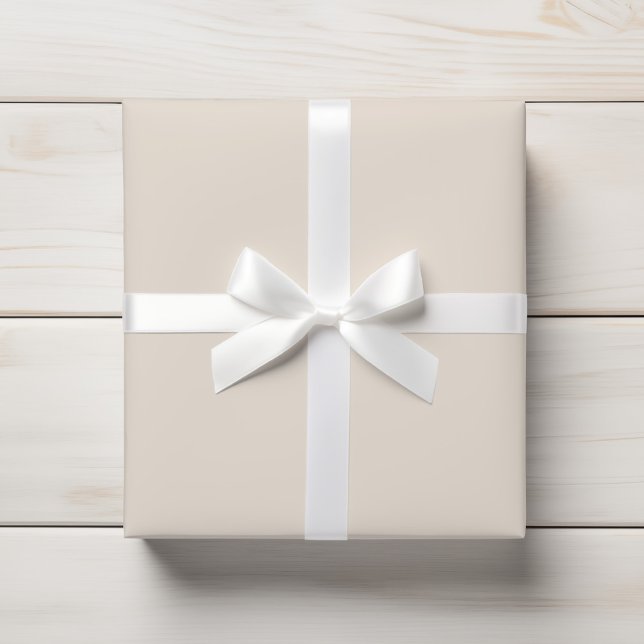 Papel De Presente Marfim Sólido Bege Tom Natural (Criador carregado)