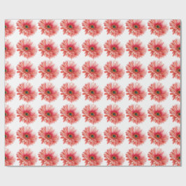 Papel De Presente MARGARIDA belas margaridas aquarela rosa