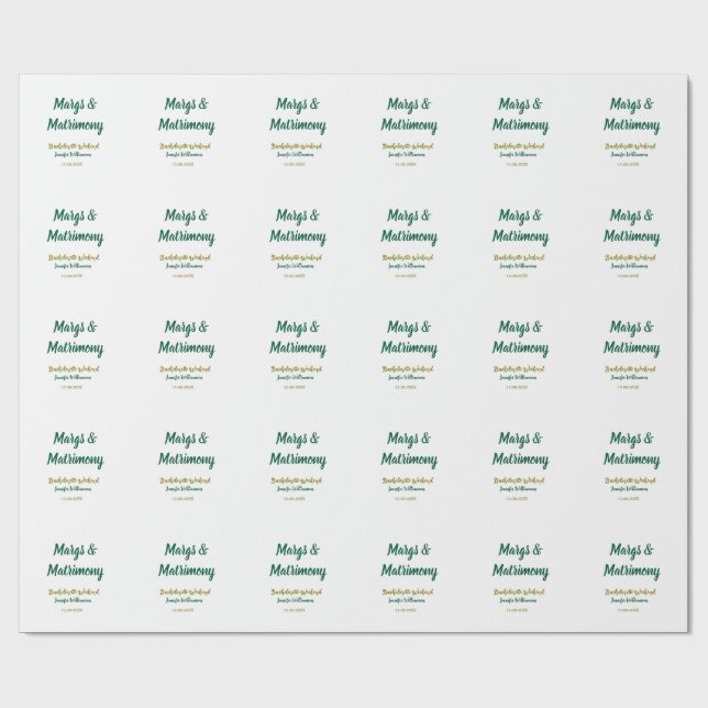 Papel De Presente Margs e matrimônio adicionar nome data despedida d (Aberto)