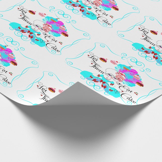 Papel De Presente Marie Antoinette Deixa-Os Comer Bolo (Ponta)