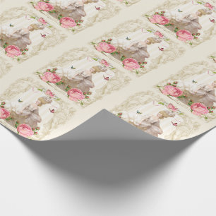 Papel De Presente Marie Antoinette Wraping Paper Rosa Frame