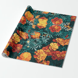 Papel De Presente Marigold Flowers
