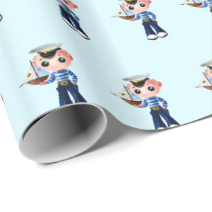 Papel De Presente Marinheiro Bonito