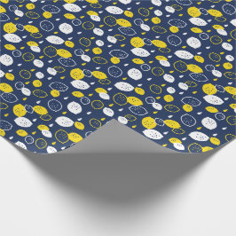 Papel De Presente Marinho Blue Lemon Art - Refrescando o Citrus Desi