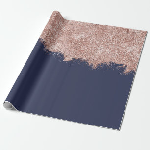 Papel De Presente Marinho Cor-de-rosa-claro-Dourado rosa azul brilha