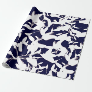 Papel De Presente Marinho de padrão de cor branco e design feito com