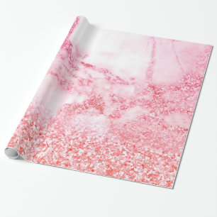 Papel De Presente Mármaco brilhante Elegante, cor-de-rosa, Rosa, Dou