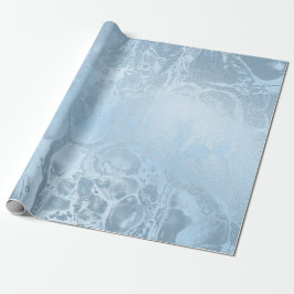 Papel De Presente Mármore azul-na moda fresco Elegante