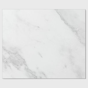 Papel De Presente Mármore Branco