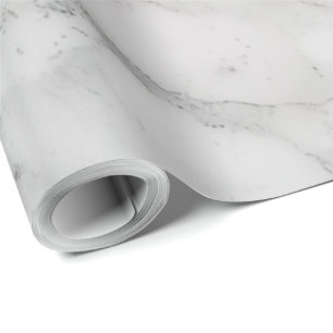 Papel De Presente Mármore Branco