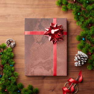 Papel De Presente Mármore de Natal de rosa de cobre elegante