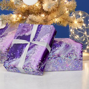 Papel De Presente Mármore de Pedra Preciosa Luxo Rojxo Brilho Ágata