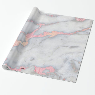 Papel De Presente Mármore do brilho de Rosegold da sereia