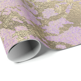 Papel De Presente Mármore Dourado de Rosa de pintura a rosa-claro