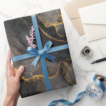 Mármore Preto Luxo Dourado Padrão Abstrato Luxuoso