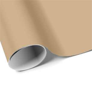 Papel De Presente Marrom Camelo Sólido
