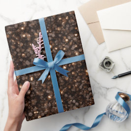 Papel De Presente Marrom Escuro de Chocolate Rico em Brilho