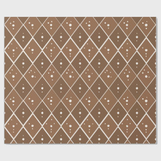 Papel De Presente Marrom Taupe Diamante Moderno Escandinavo