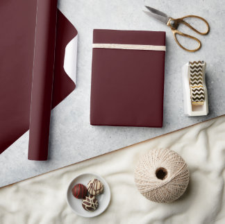 Papel De Presente Marrom vermelho escuro sólido
