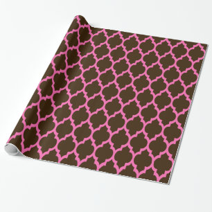 Papel De Presente Marroquino Rosa Quente Escuro #4
