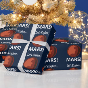 Papel De Presente Marte Vamos Explorar Marte