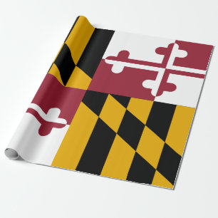 Papel De Presente Maryland Flag