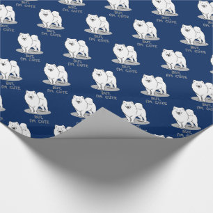 Papel De Presente Mas eu sou o Cachorro Bela Samoyed Engraçado Samm
