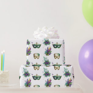 Papel De Presente Máscaras de Mardi Gras