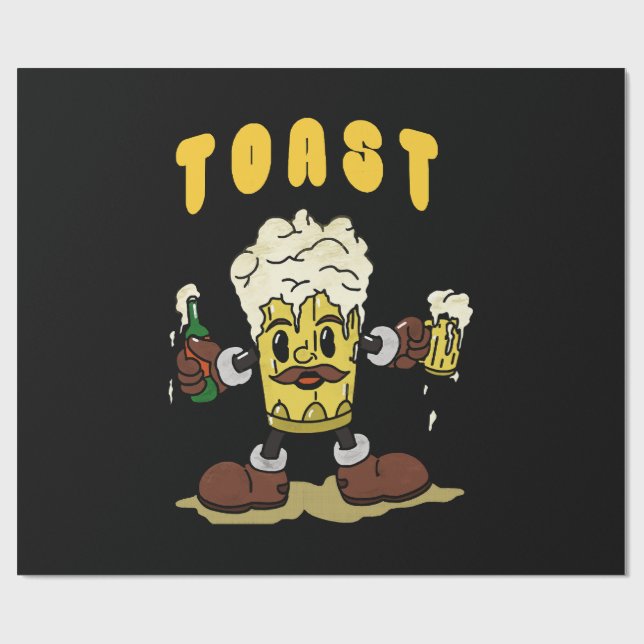 Papel De Presente Mascote da Torrada de Cerveja (Aberto)