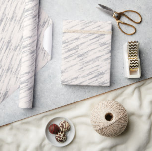 Papel De Presente Masculina Minimalista Moderna e Legal Cinza Chic