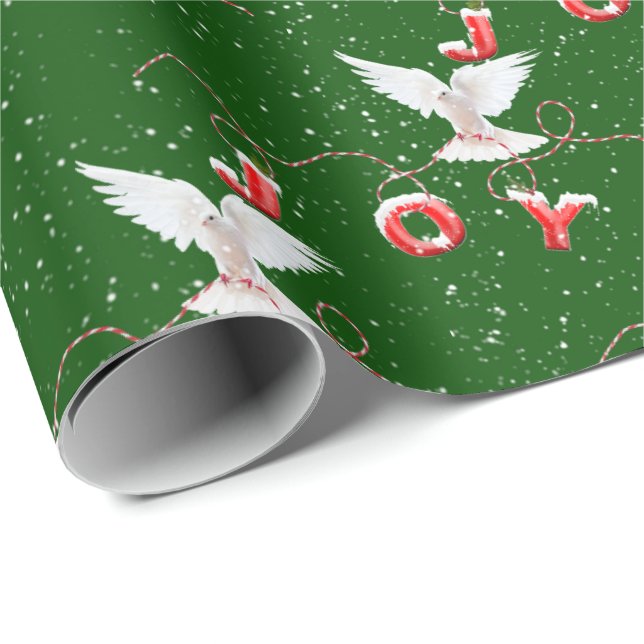 Papel De Presente Mata de Natal e Flocos de Neve (Ponta do rolo)