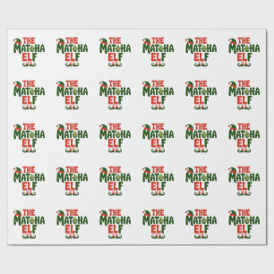 Papel De Presente Matcha Elf Engraçado Natal Matcha Bebe