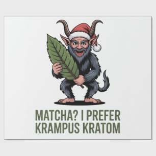 Papel De Presente Matcha? Eu Prefiro Krampus Kratom Natal Divertido 