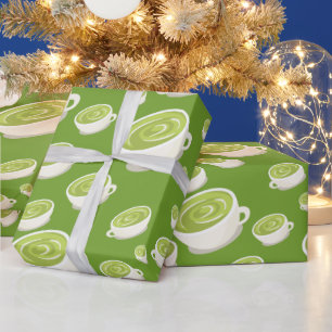 Papel De Presente Matcha Latte padrão fofo de amor