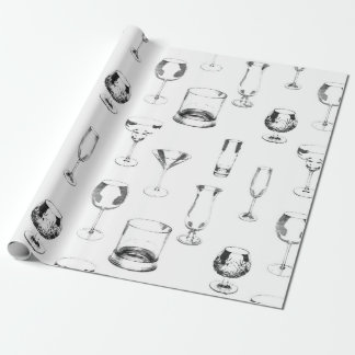 Papel De Presente Material de vidro corrigido a preto sobre branco